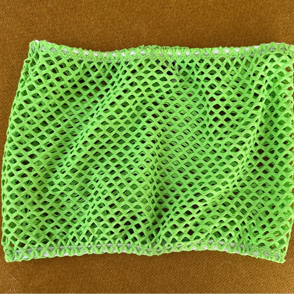 Mystique Apparel Neon Green Fishnet Tube Top